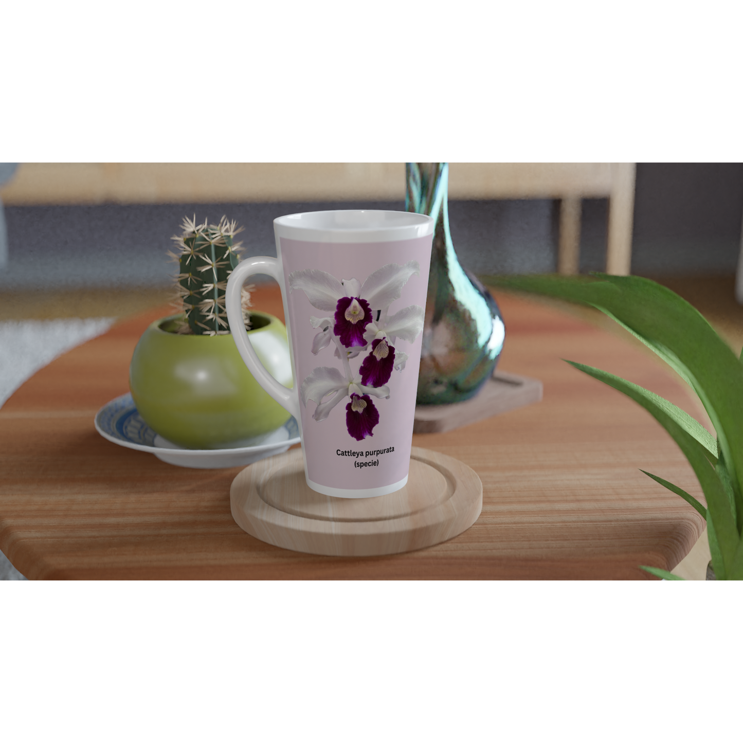 Cattleya purpurata Orchid Pink Latte Mug