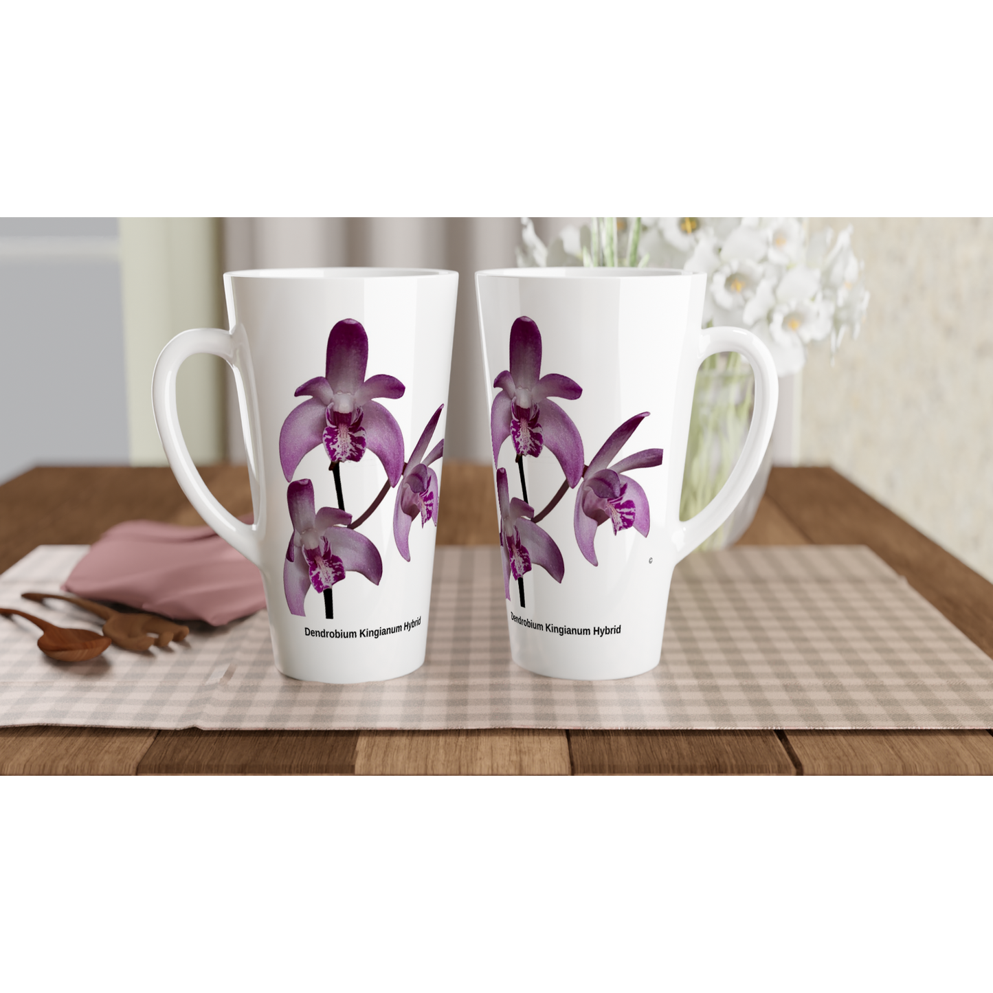 Dendrobium Kingianum Hybrid Orchid Latte Mug
