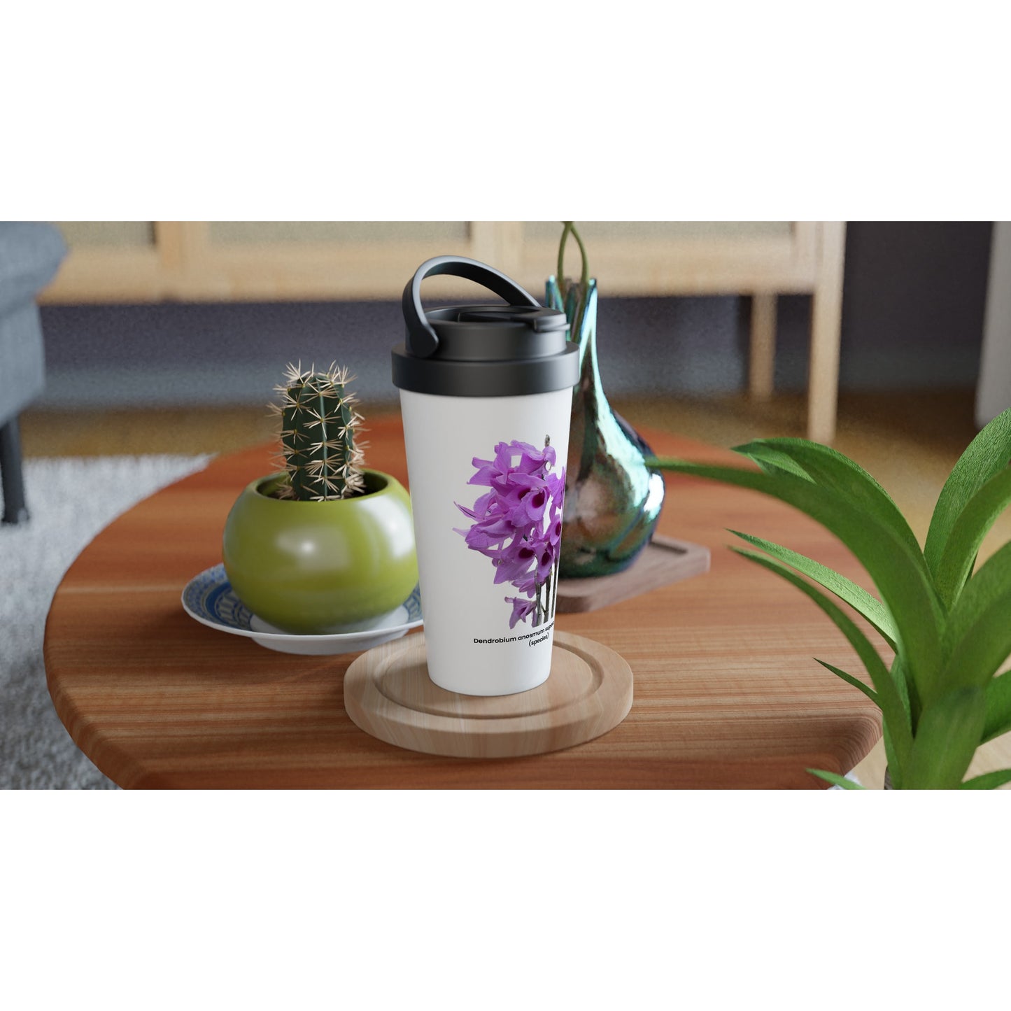 Dendrobium anosmum superbum 'Blue Lip' Orchid Travel Mug