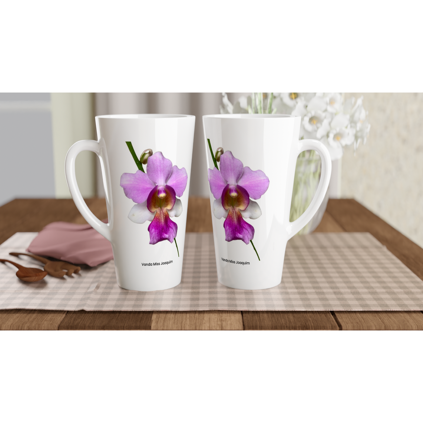 Vanda Miss Joaquim Orchid Latte Mug