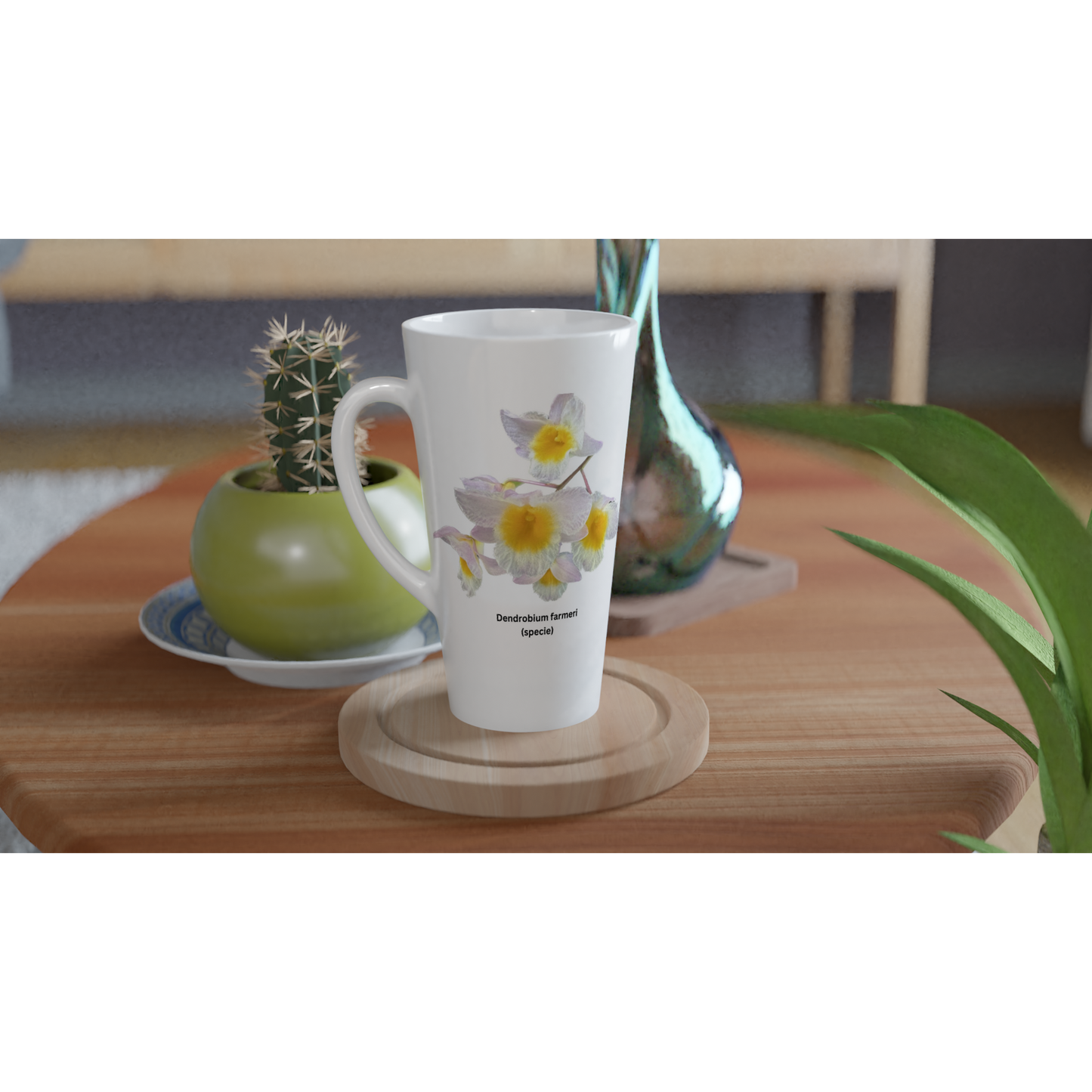 Dendrobium farmeri Orchid Latte Mug
