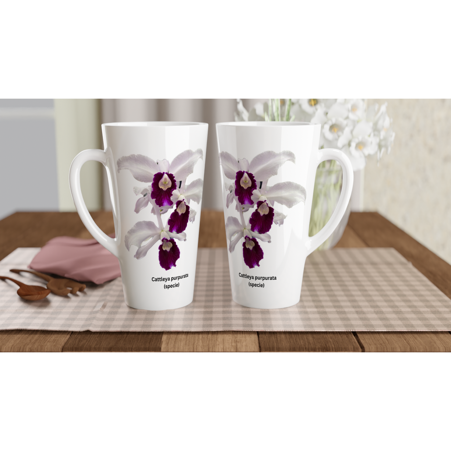 Cattleya purpurata Orchid Latte Mug
