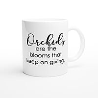 Keep On Giving Orchid Black Coffee Mug