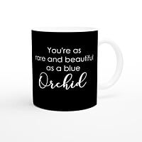 Beautiful Blue Orchid White Coffee Mug