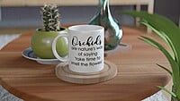 Smell The Flowers Orchid Coffee Mug
