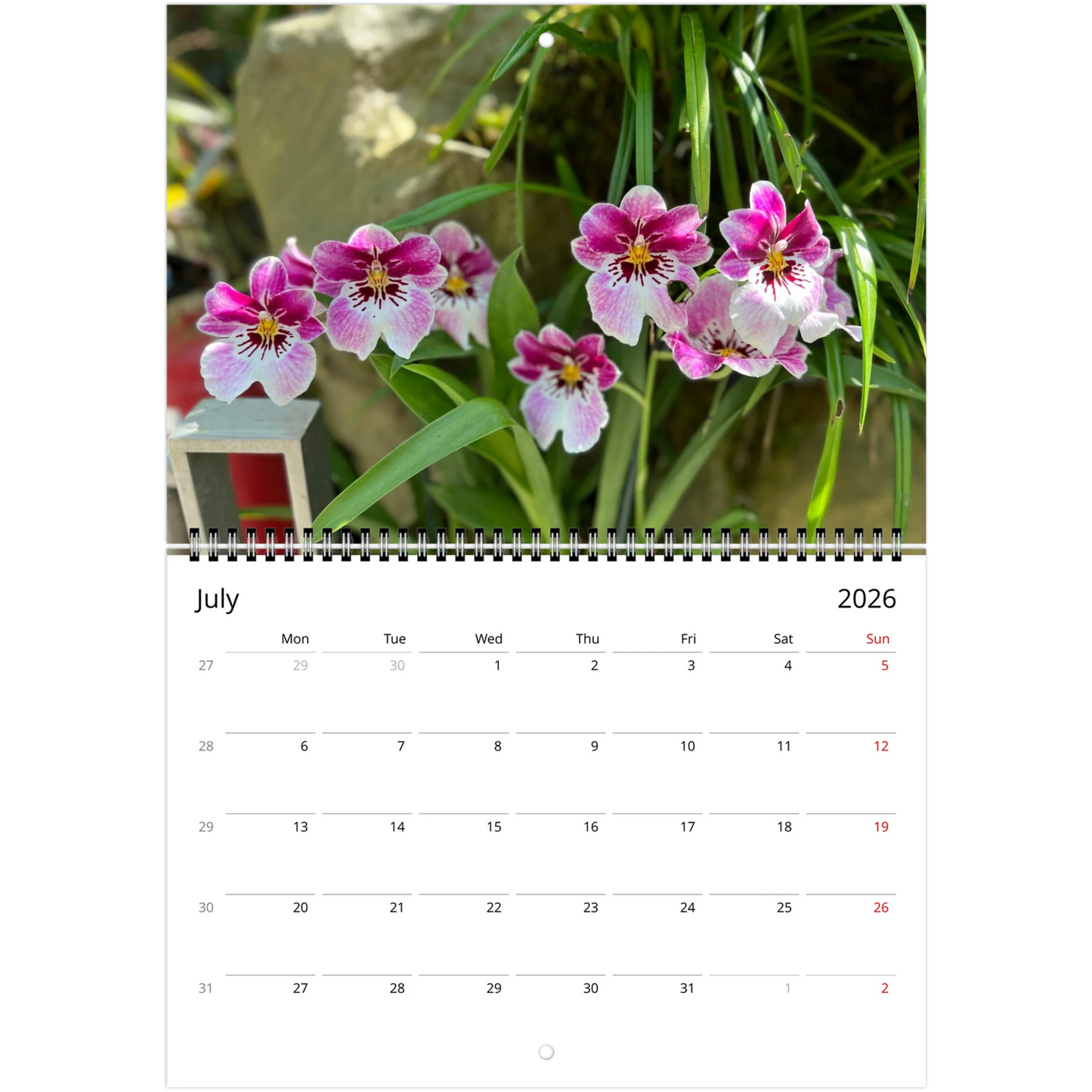 Singapore National Orchid Garden 2026 Calendar