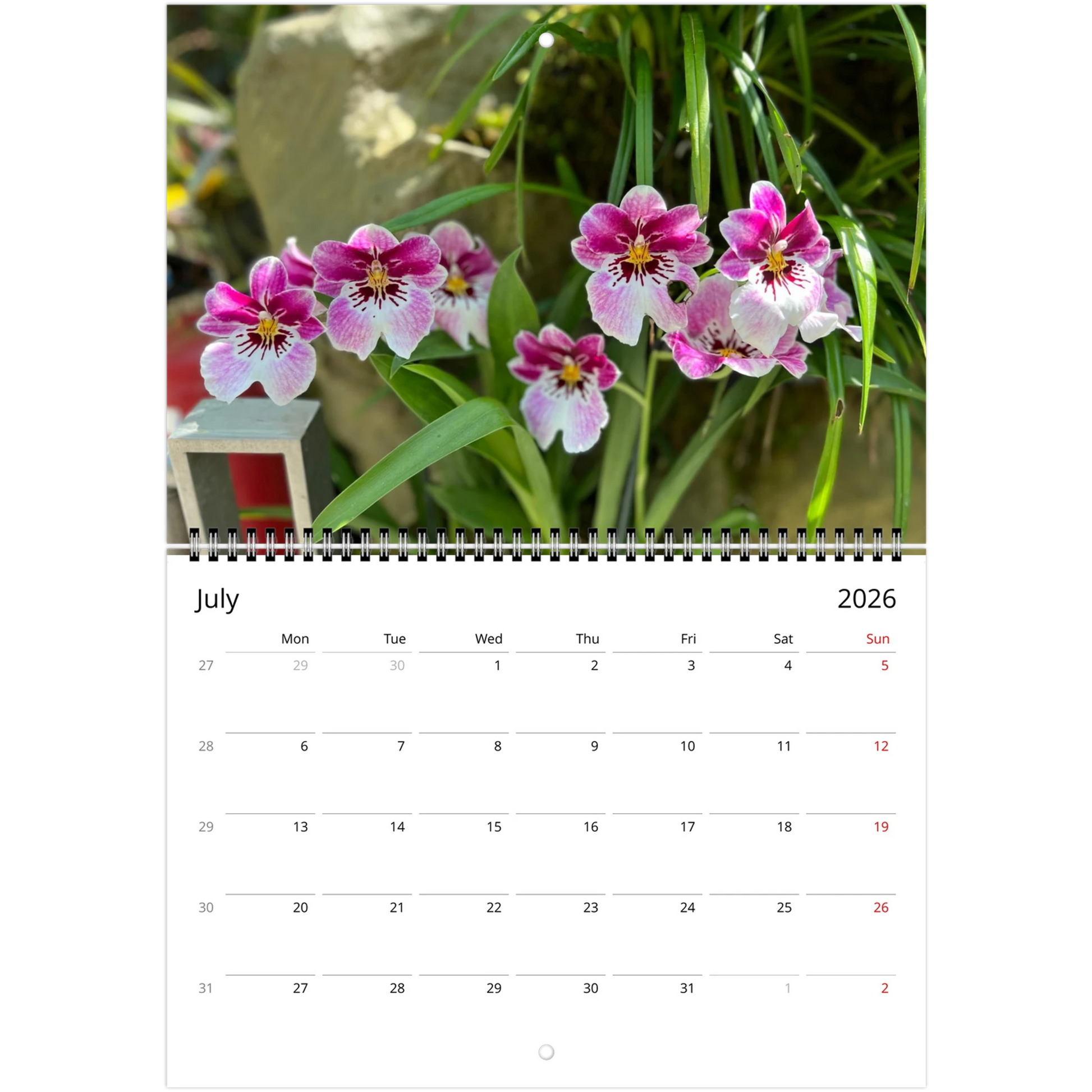 Singapore National Orchid Garden 2026 Calendar