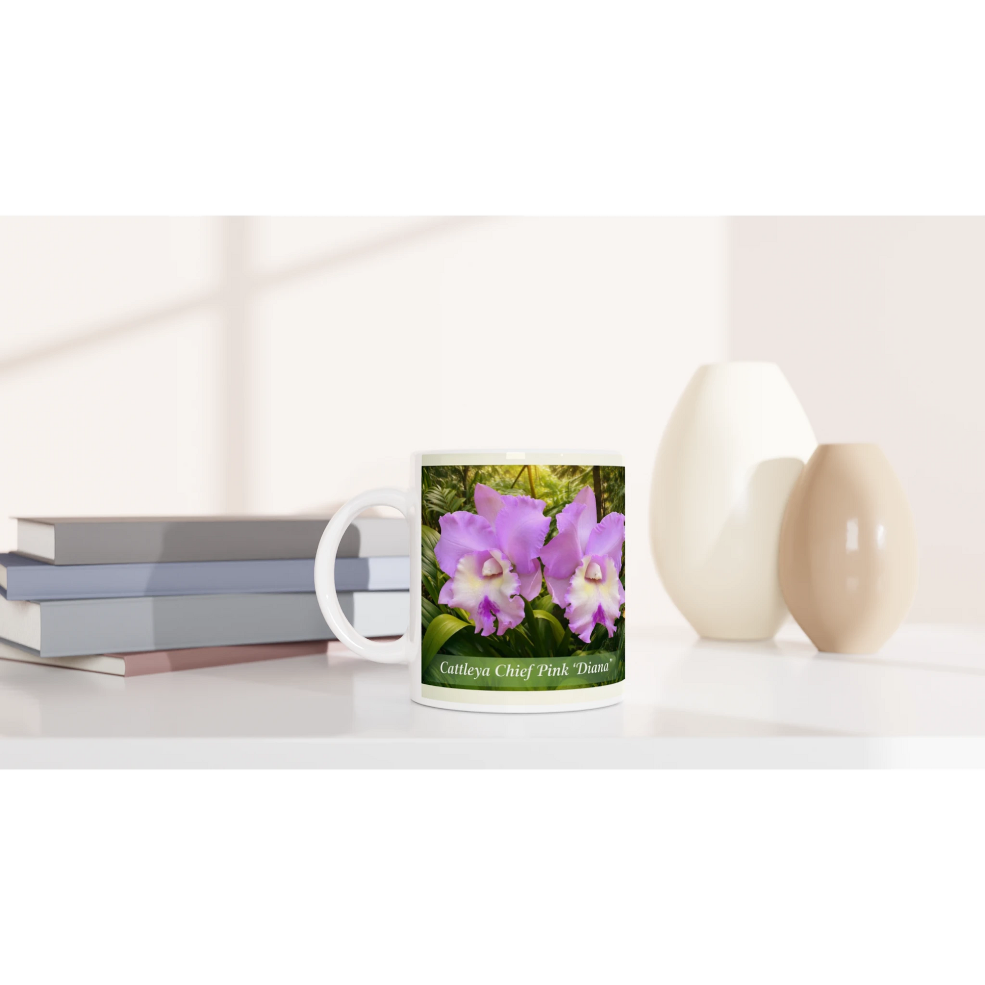 Cattleya Chief Pink 'Diana' Orchid Coffee Mug