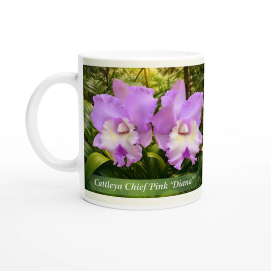 Cattleya Chief Pink 'Diana' Orchid Coffee Mug