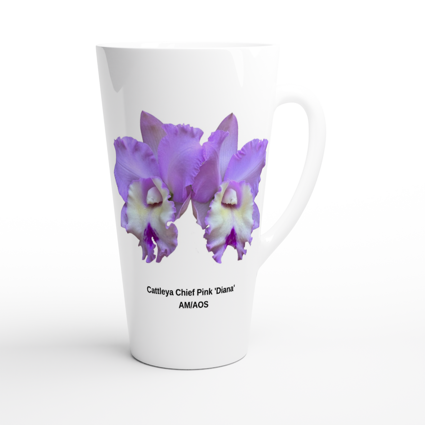 Cattleya Chief Pink 'Diana' Orchid Latte Mug