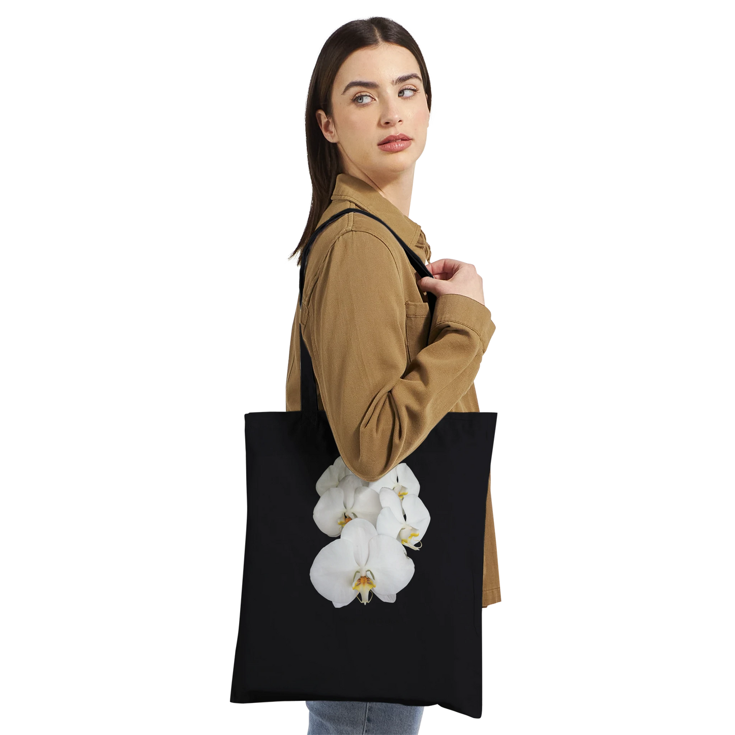 White Phalaenopsis Orchid Tote Bag