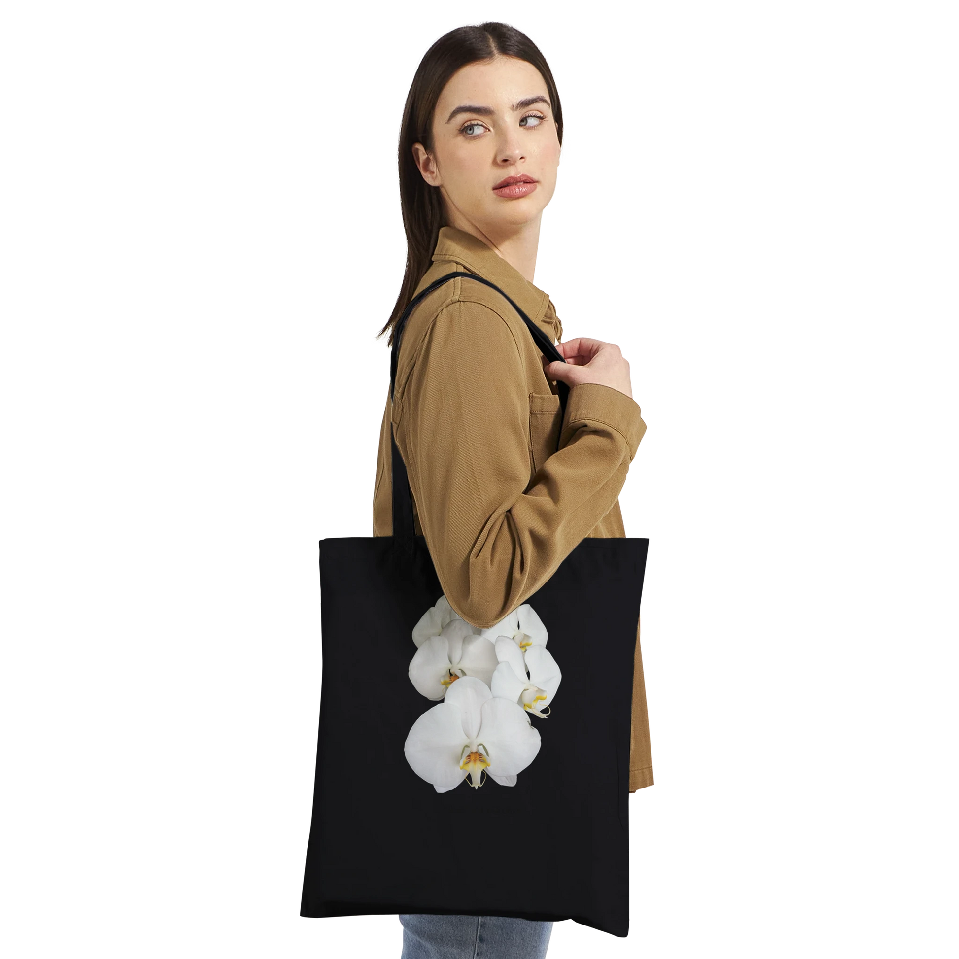 White Phalaenopsis Orchid Tote Bag