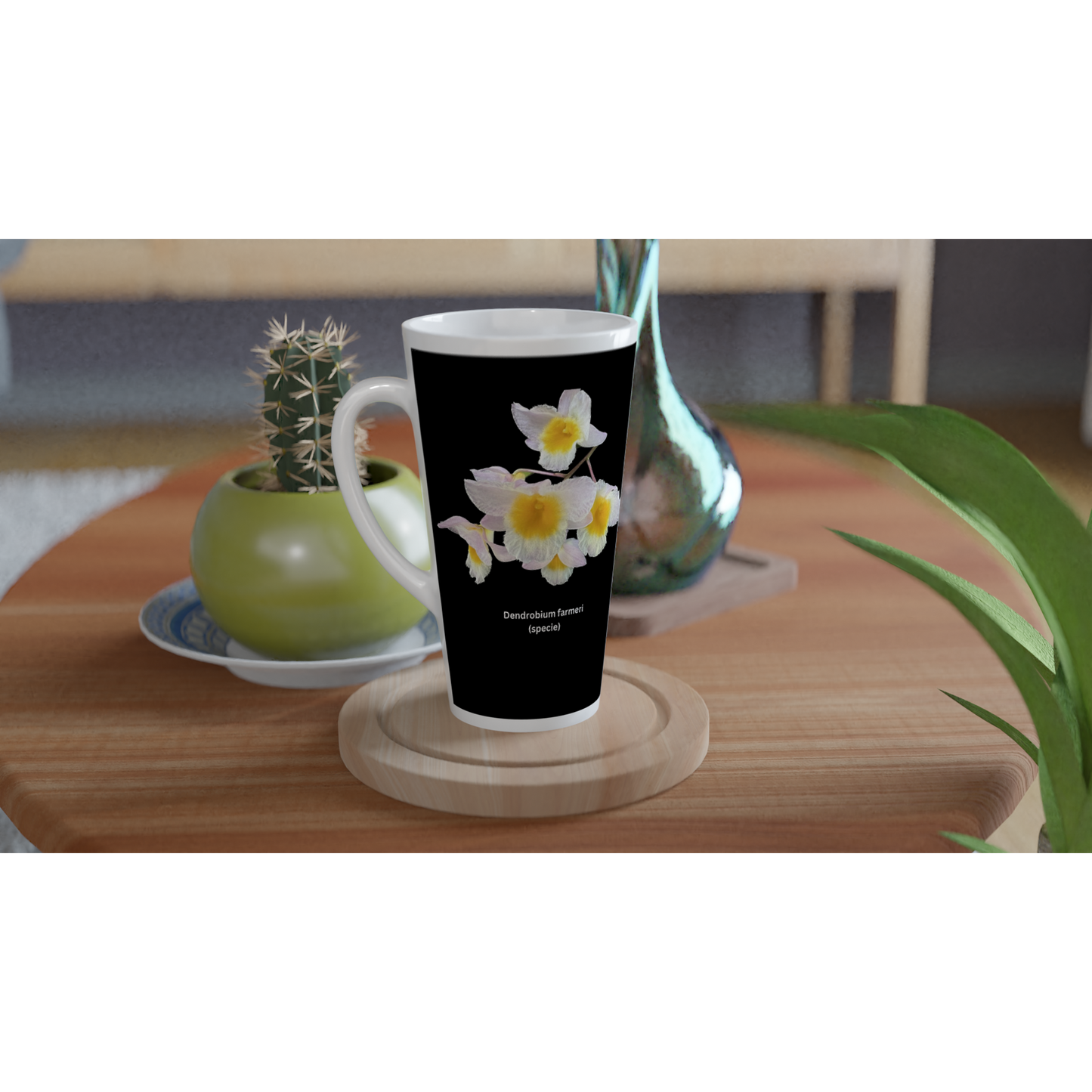 Dendrobium farmeri Orchid Latte Mug