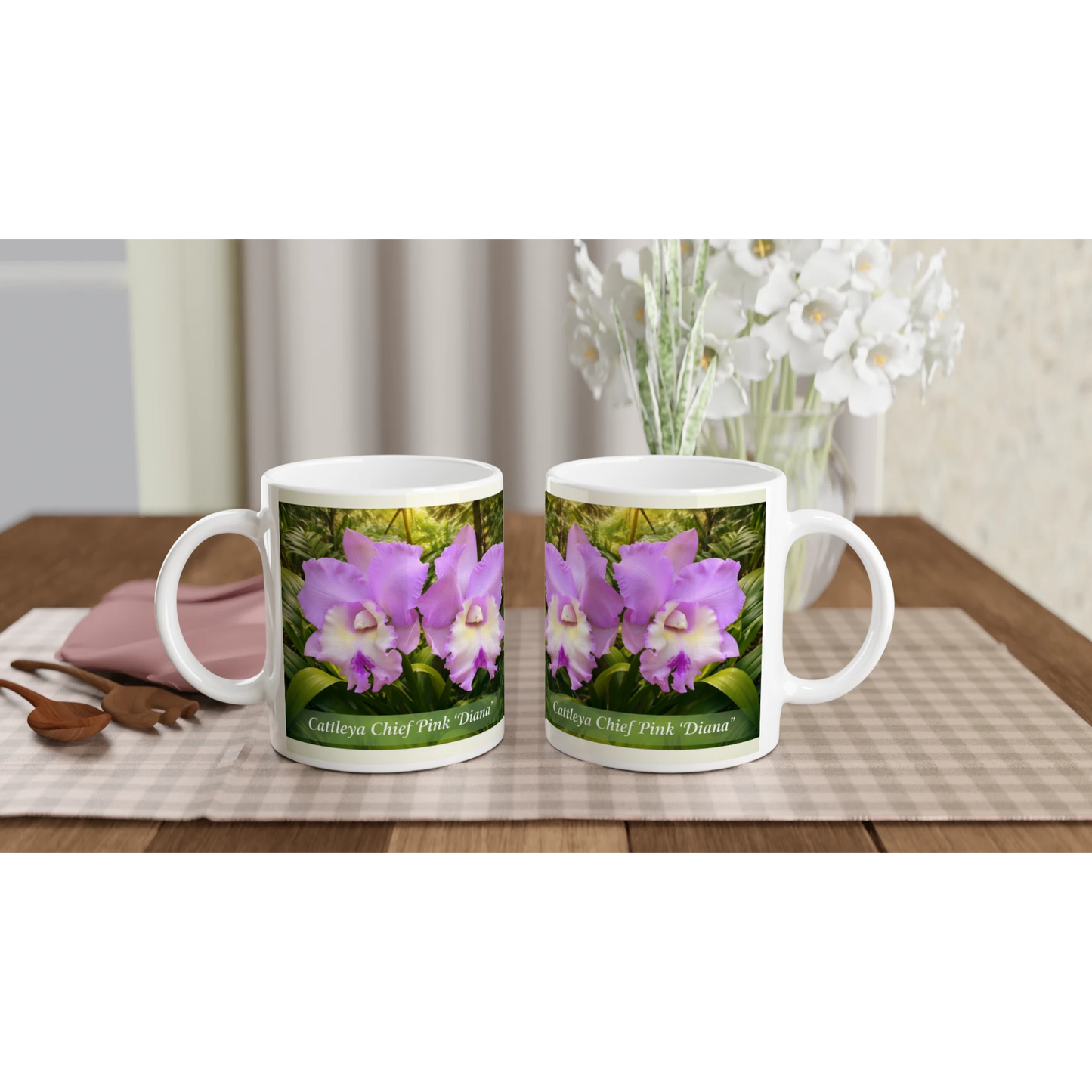 Cattleya Chief Pink 'Diana' Orchid Coffee Mug