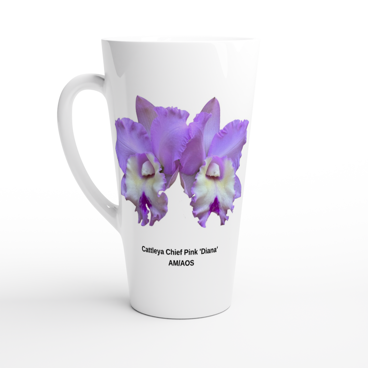 Cattleya Chief Pink 'Diana' Orchid Latte Mug