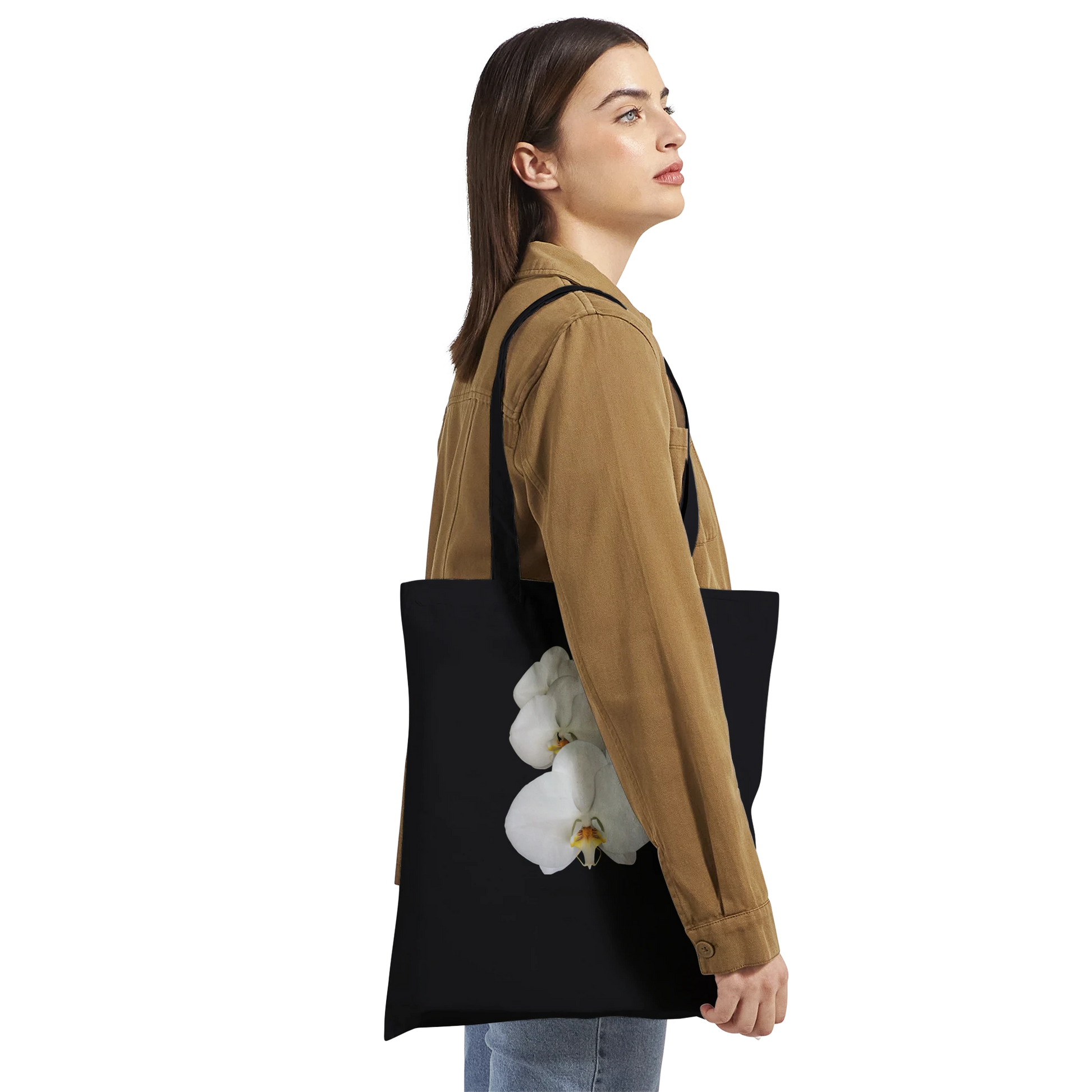 White Phalaenopsis Orchid Tote Bag