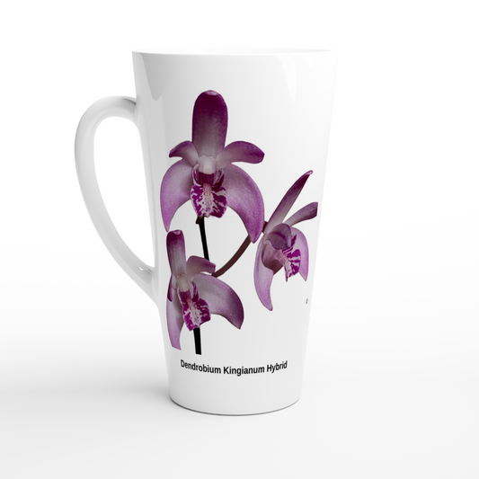 Dendrobium Kingianum Hybrid Orchid Latte Mug