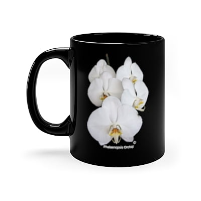 White Phalaenopsis Orchid Mug