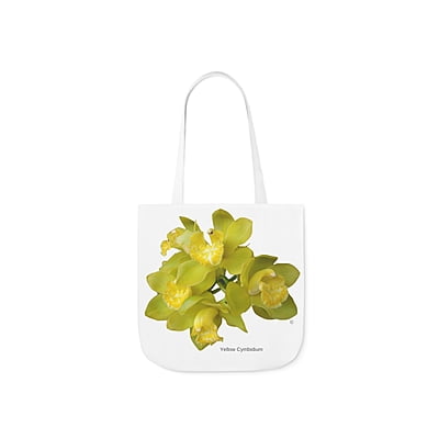 Yellow Cymbidium Orchid Tote Bag