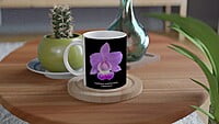 Cattleya walkeriana Orchid Black Coffee Mug